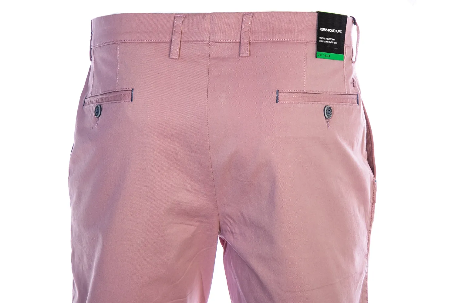 Remus Uomo Cotton Stretch Short in Pink