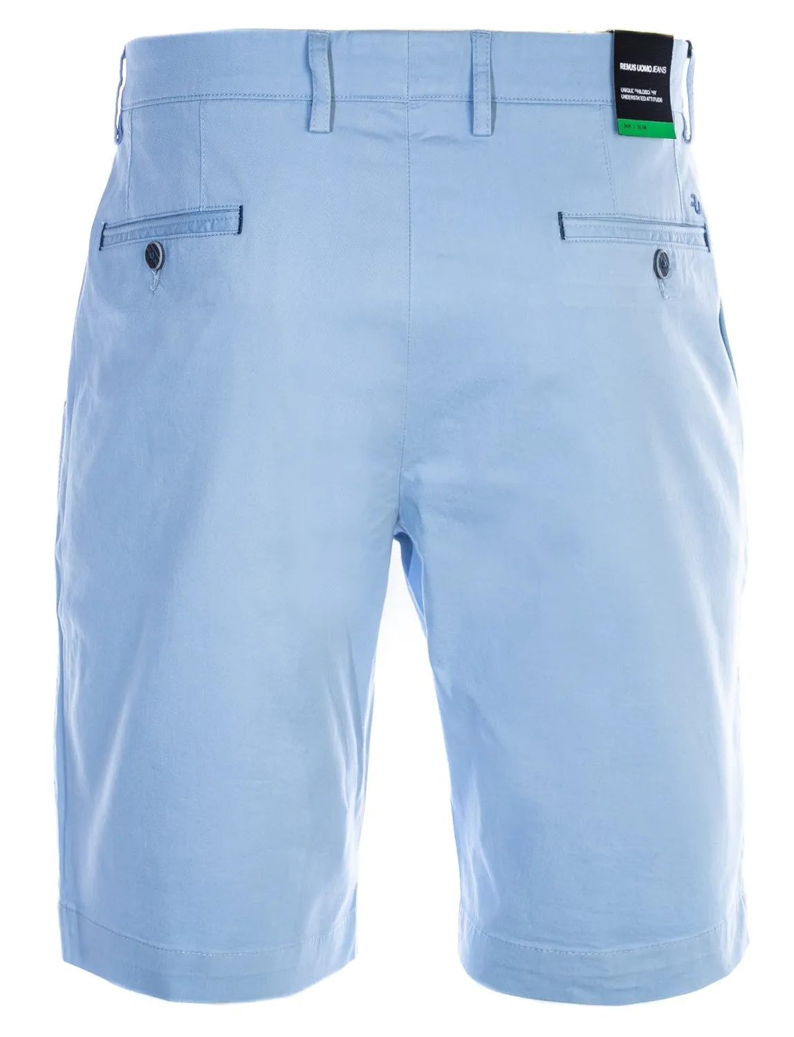 Remus Uomo Cotton Stretch Short in Sky Blue