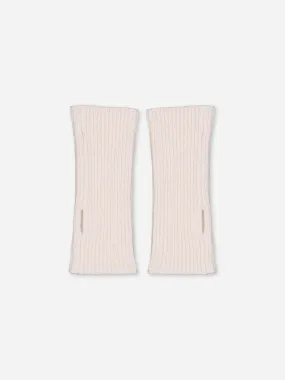 RIBBED HAND WARMERS IVORY