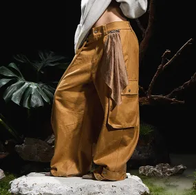 Scarf Cargo Wide Leg Pants