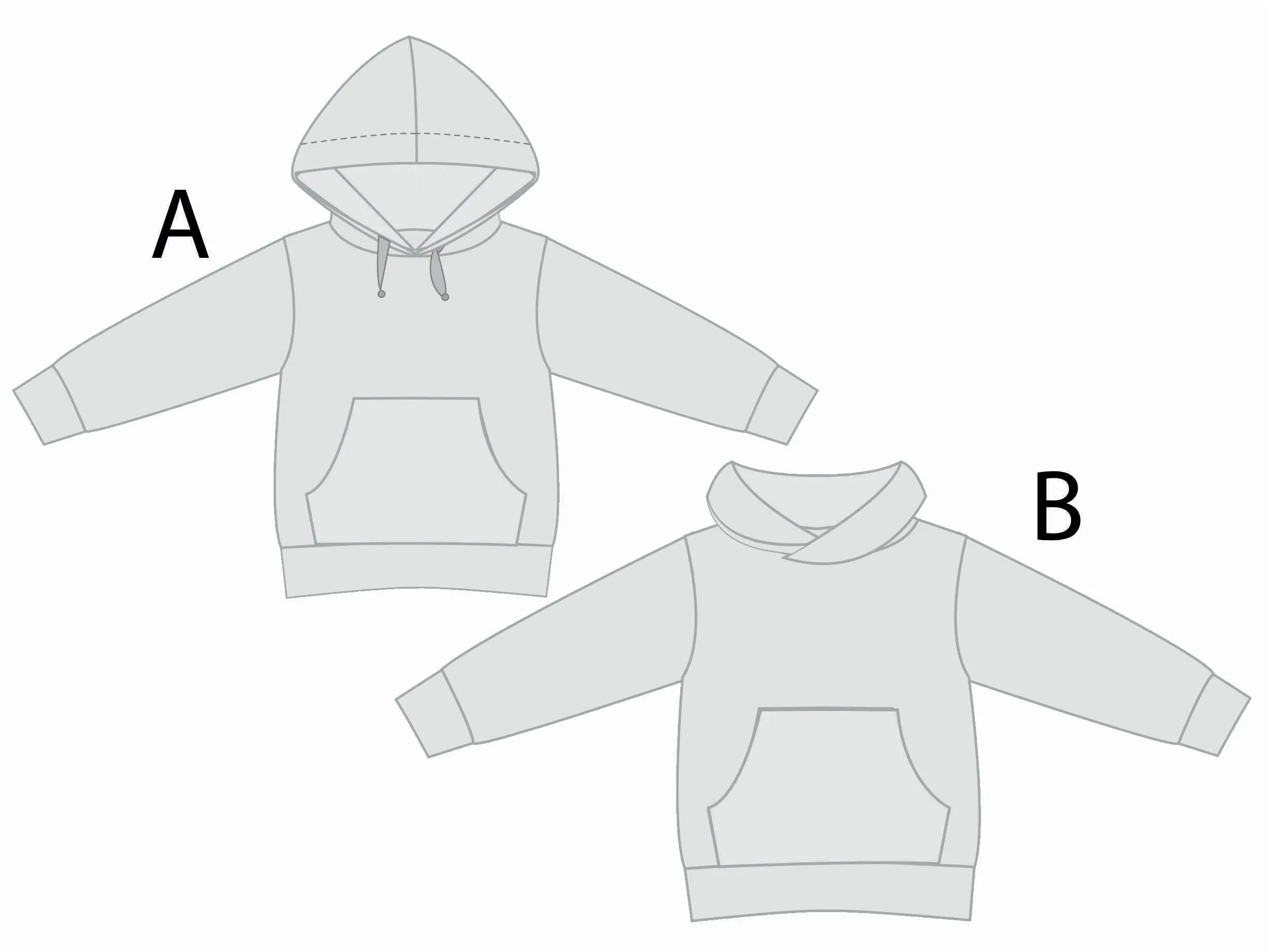 Schnittmuster Sweatshirt Hoodie FLY von Patternforkids Ebook PDF