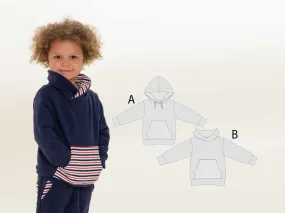 Schnittmuster Sweatshirt Hoodie FLY von Patternforkids Ebook PDF