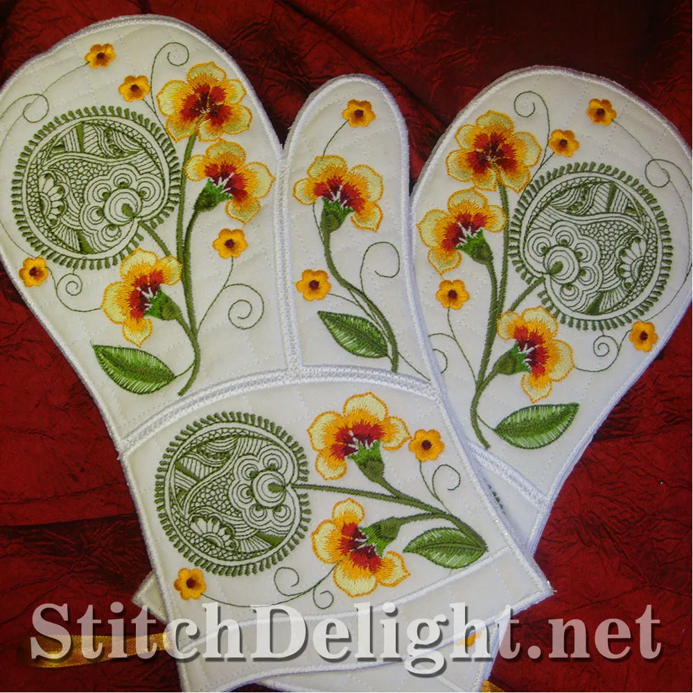 SD0889 Nasturtium Oven Gloves