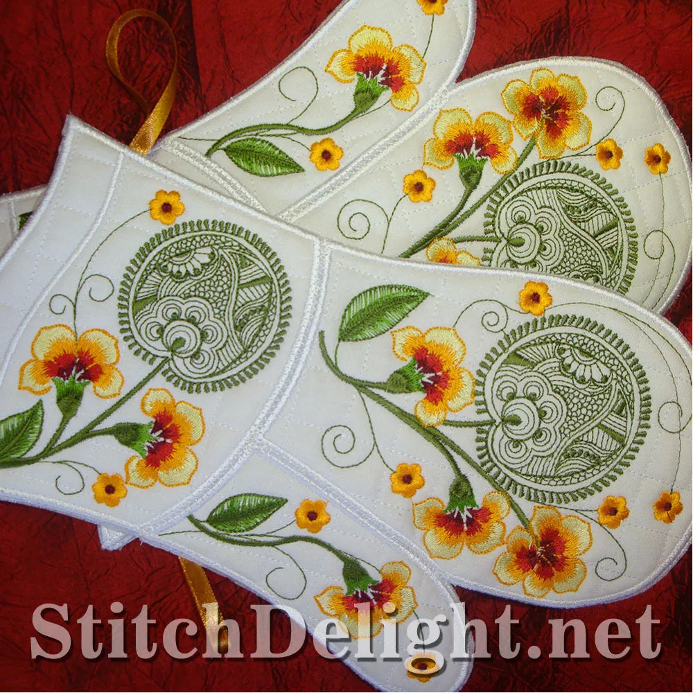 SD0889 Nasturtium Oven Gloves