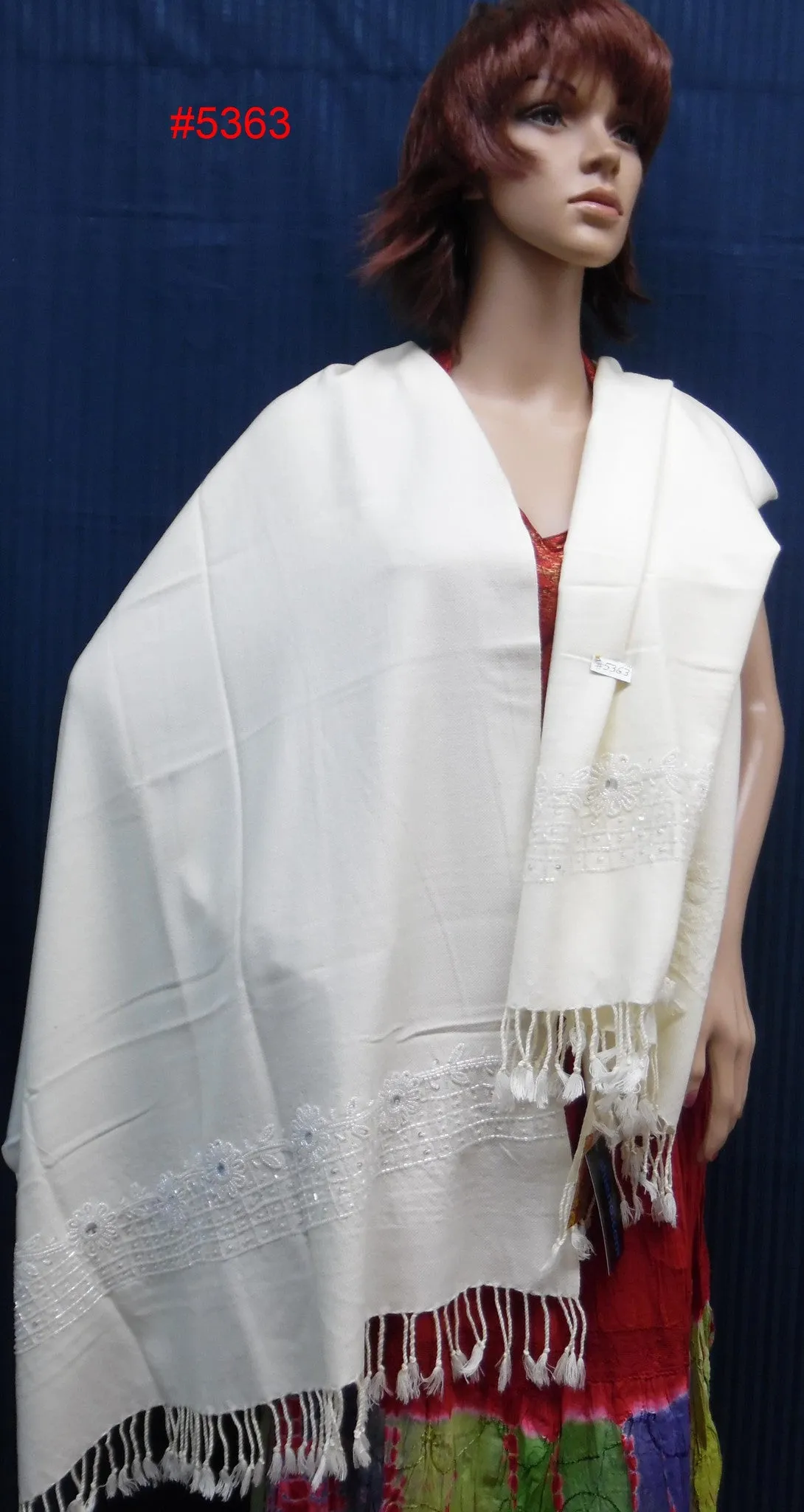 Shawl 5363 Winter Wear Pashmina Angora Kashmiri Wrap Shawl Shieno