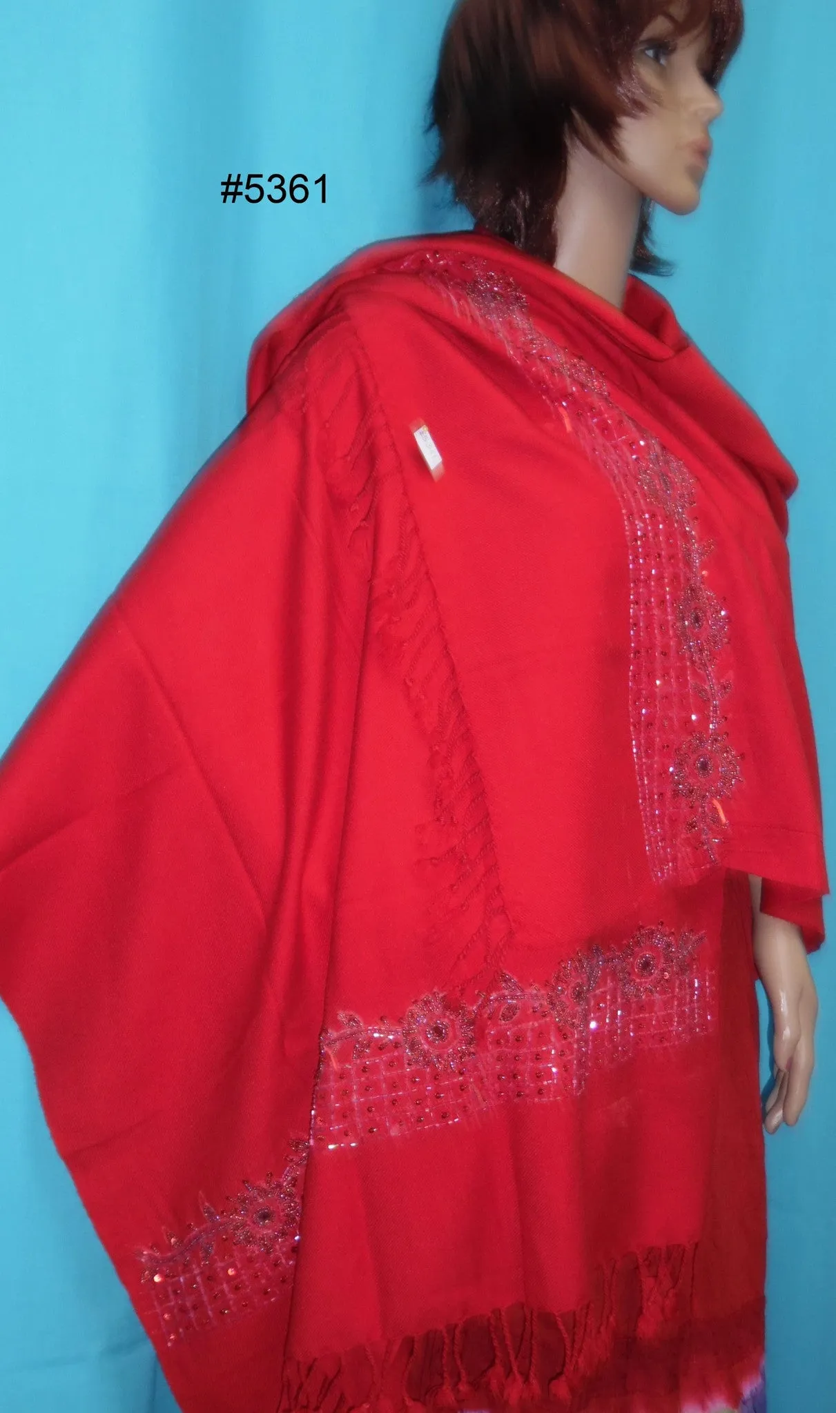 Shawl 5363 Winter Wear Pashmina Angora Kashmiri Wrap Shawl Shieno