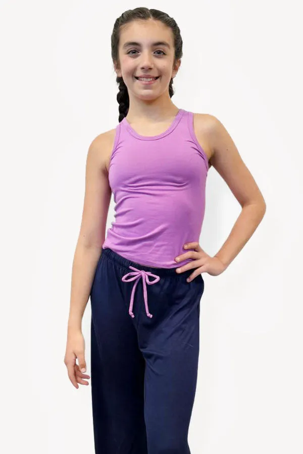 Simply Soft Racerback Tank & Karate Pant - Navy Violet