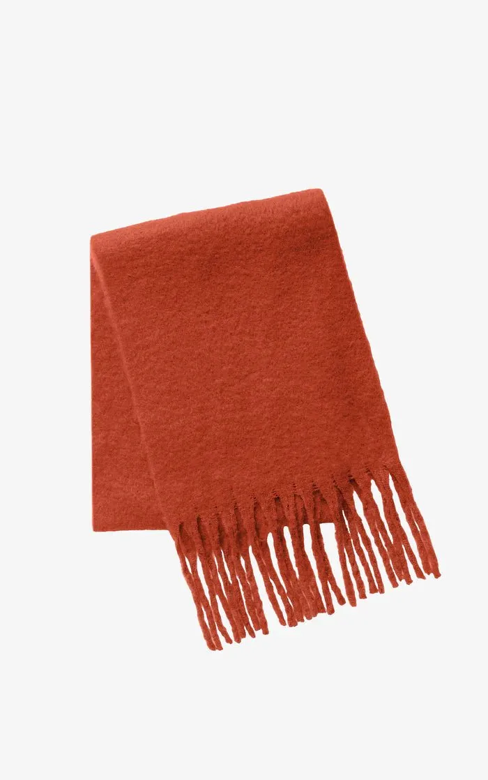 SOIA&KYO BEV - Faux Mohair Solid Scarf With Fringed Edge