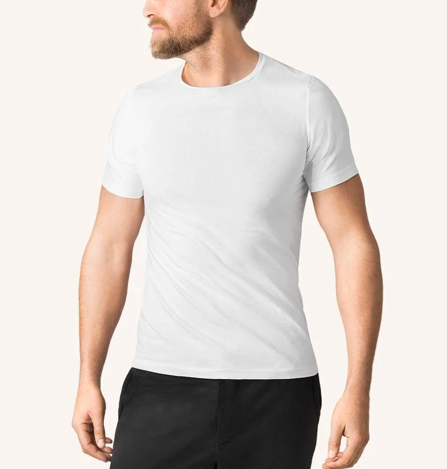 Swedish Posture Men's Posture Cotton T-Shirt Posture Corrector Black or White