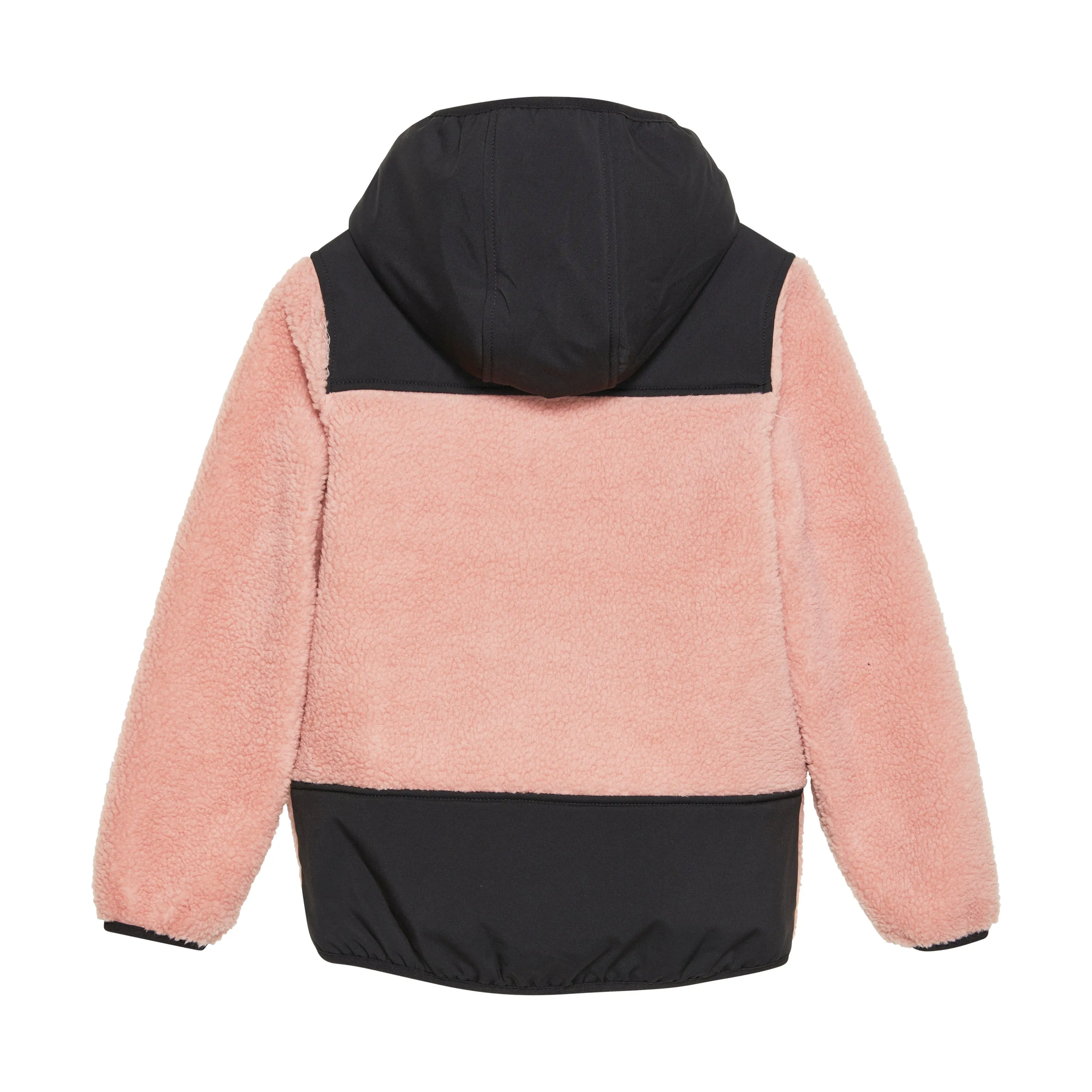 Teddy Fleece Jacket with Hood in Misty Rose