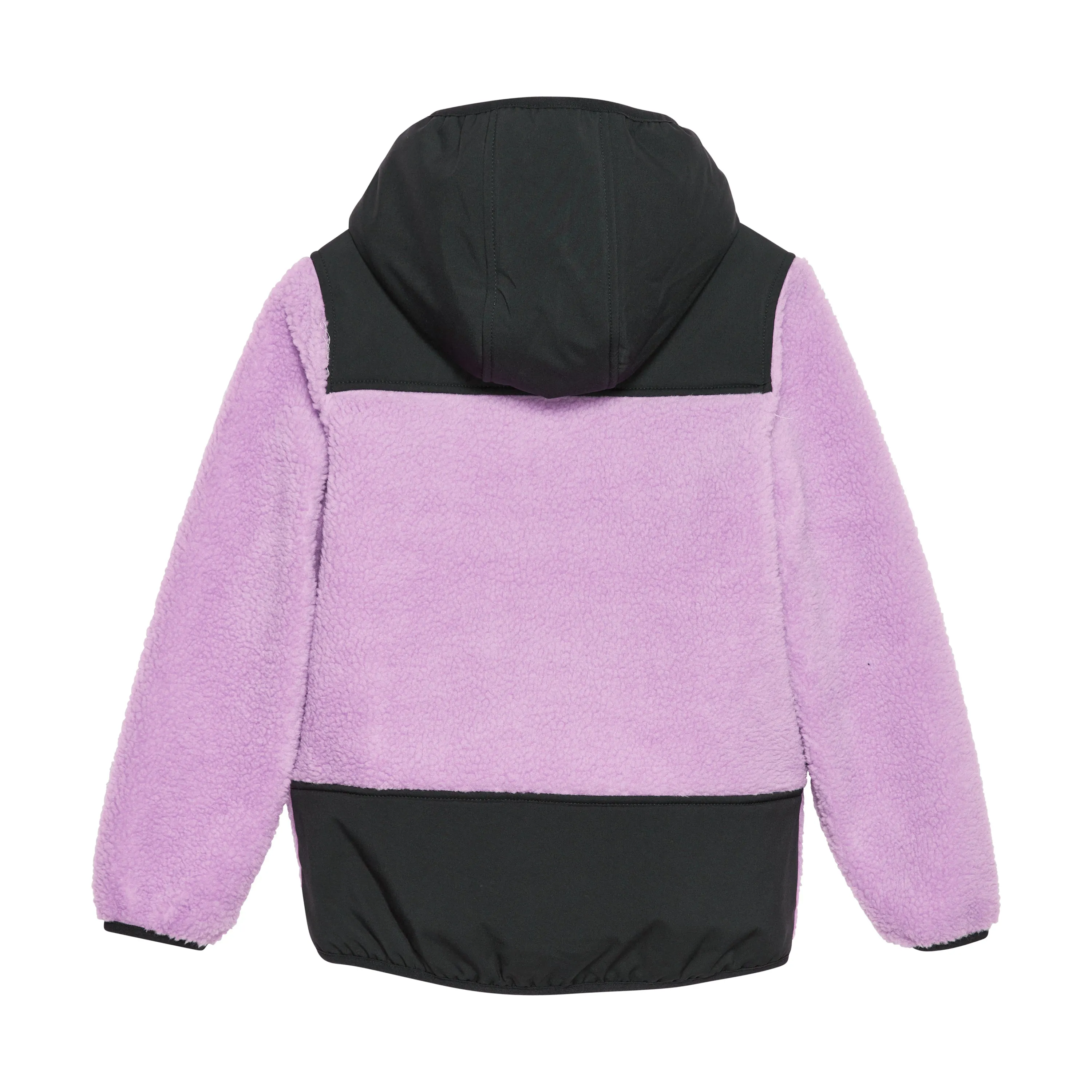 Teddy Fleece Jacket with Hood in Violet Tulle