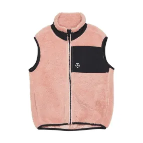 Teddy Fleece Vest in Misty Rose