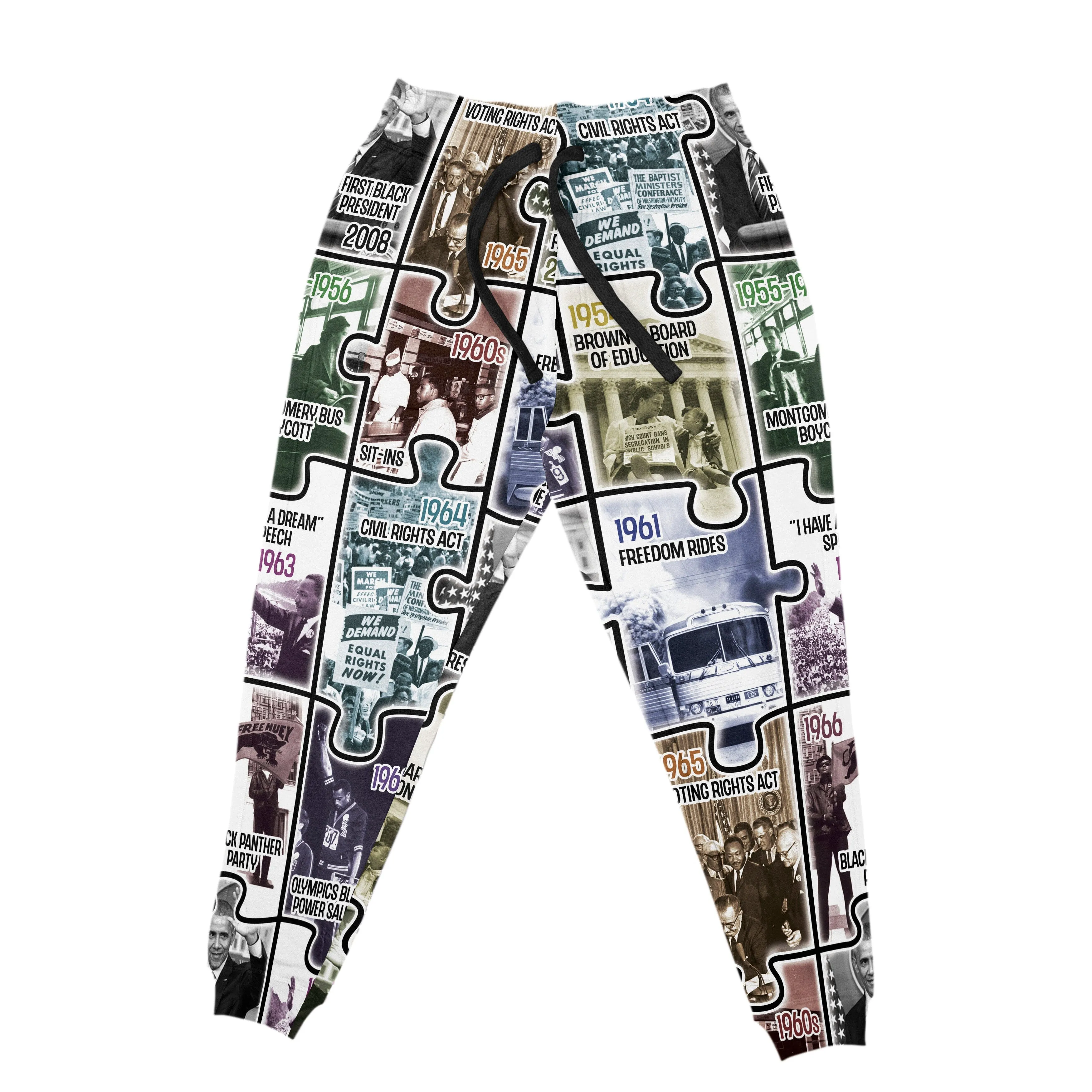 The Civil Rights Journey in Puzzle All-over Hoodie And Joggers Set