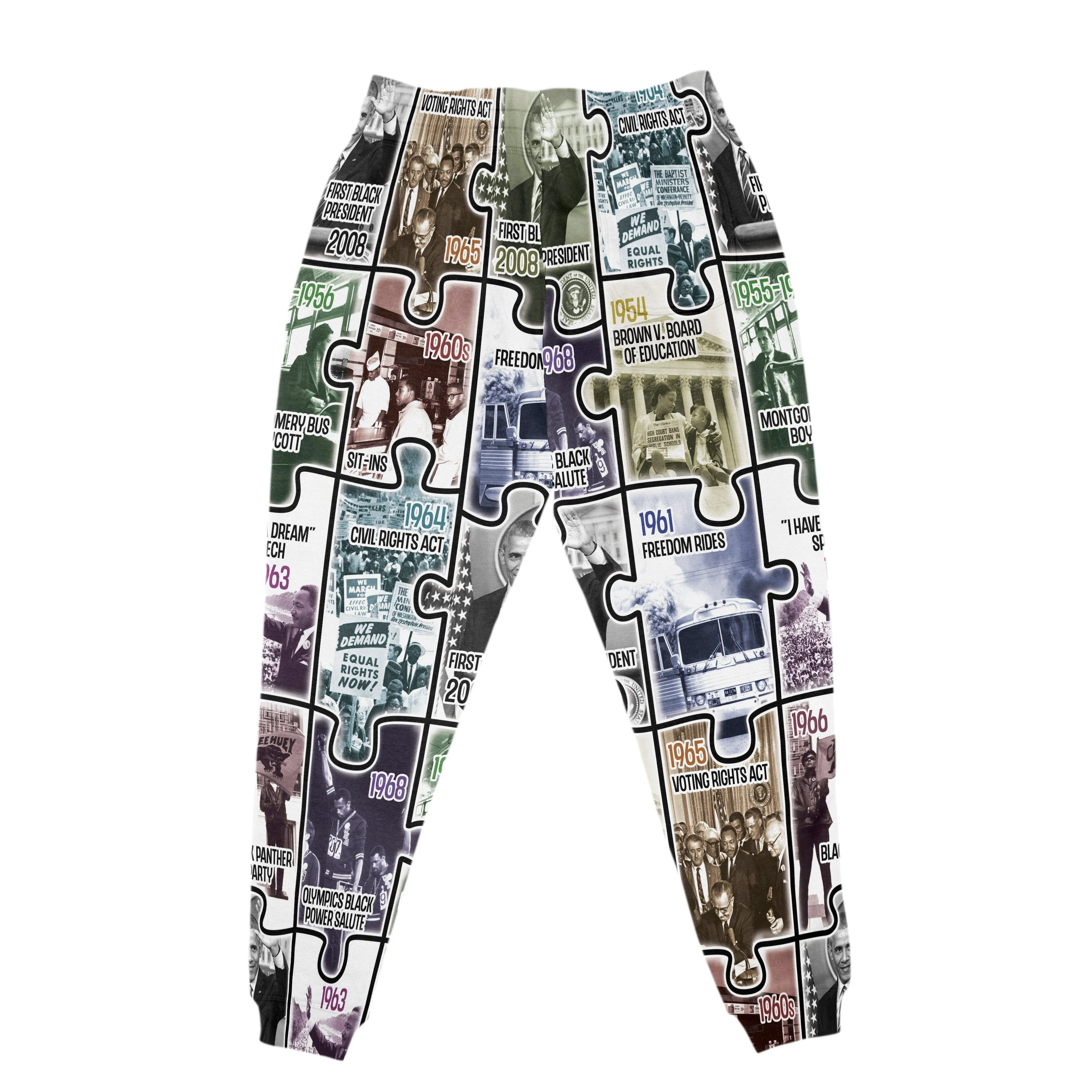 The Civil Rights Journey in Puzzle All-over Hoodie And Joggers Set