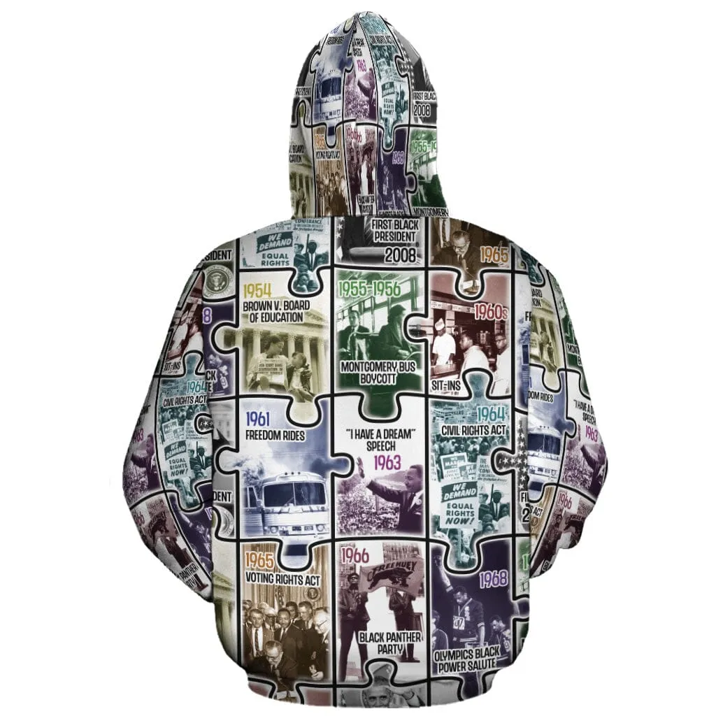 The Civil Rights Journey in Puzzle All-over Hoodie And Joggers Set