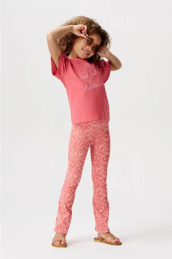 The Ephrata Flared Leggings - Rose - KIDS