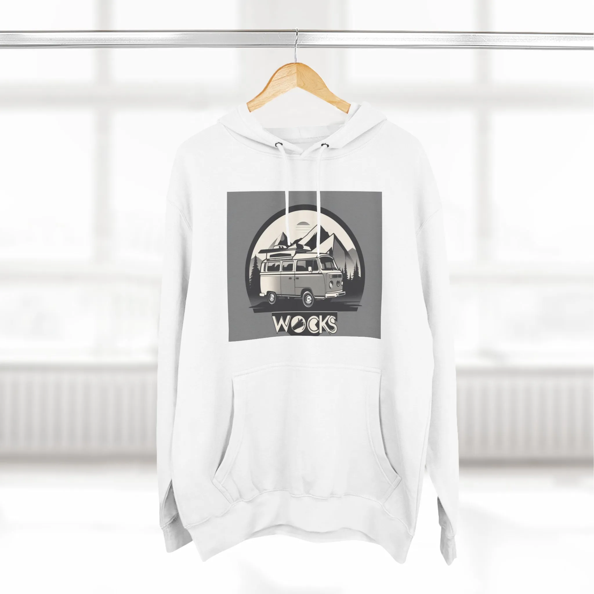 Three-Panel Fleece Hoodie