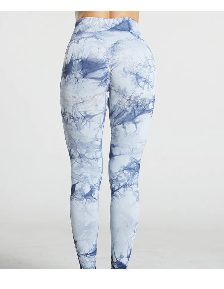 Tie Dye Butt Lift Sweatpants  Yoga Pants For Ladies