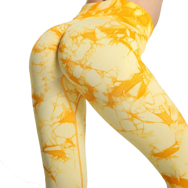 Tie Dye Butt Lift Sweatpants  Yoga Pants For Ladies