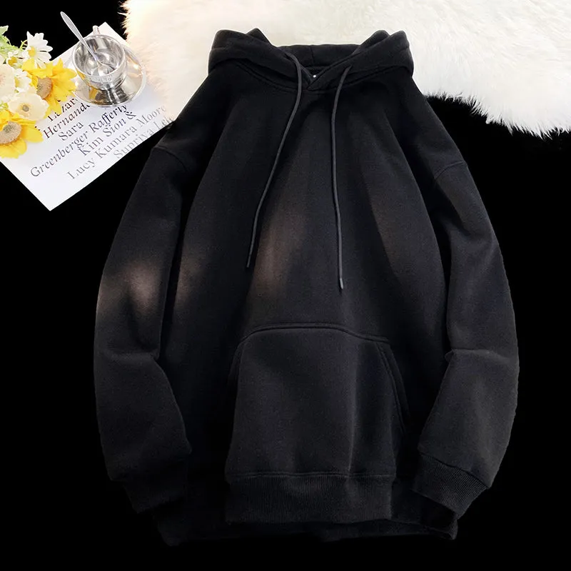 Toleet comfy school outfits 500g cleanfit Sweater Men's Spring and Autumn Stiff American Retro Hoodie High-Grade Couple Coat