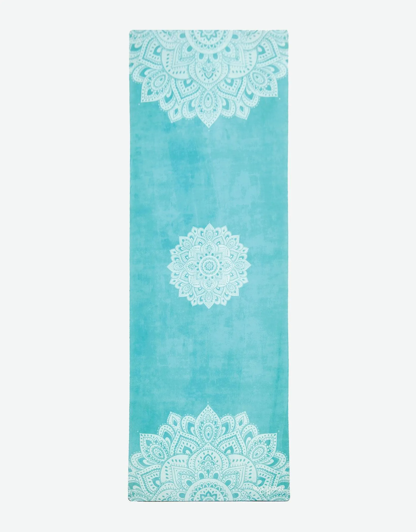 Travel Combo Yoga Mat - 2-in-1 (Mat   Towel) - Mandala Turquoise 1.5 mm