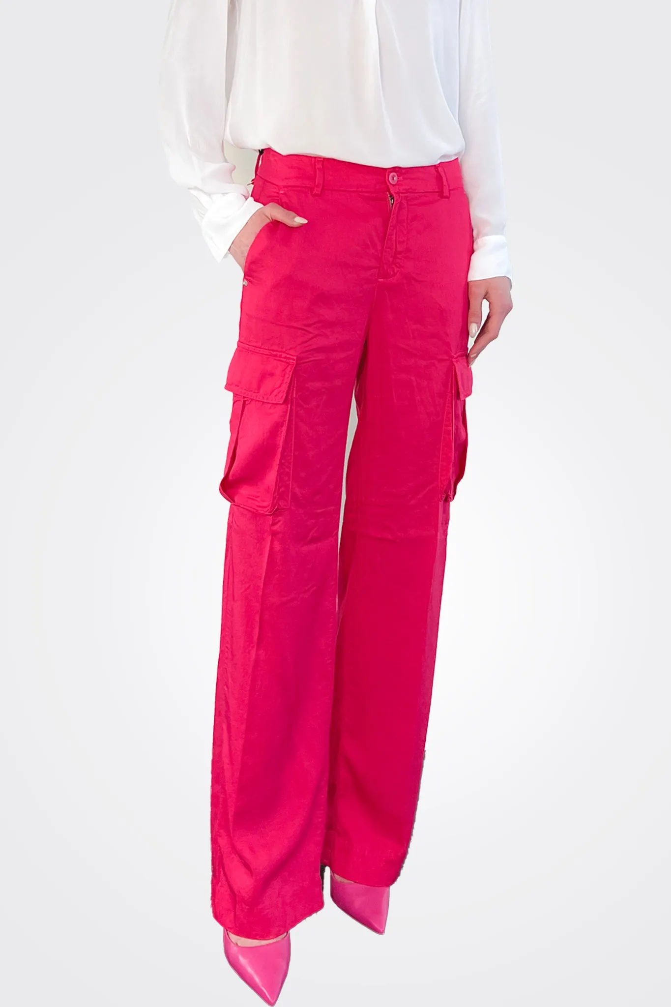 Victoria Cargo Pant - Fuchsia