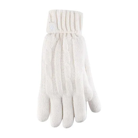 Women's Heat Holders Cable Knit Gloves LHHG94LGR