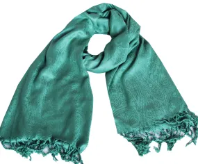 Womens Viscose Shawl Scarf Wrap India Clothing (Green, 68 x 29 inches)