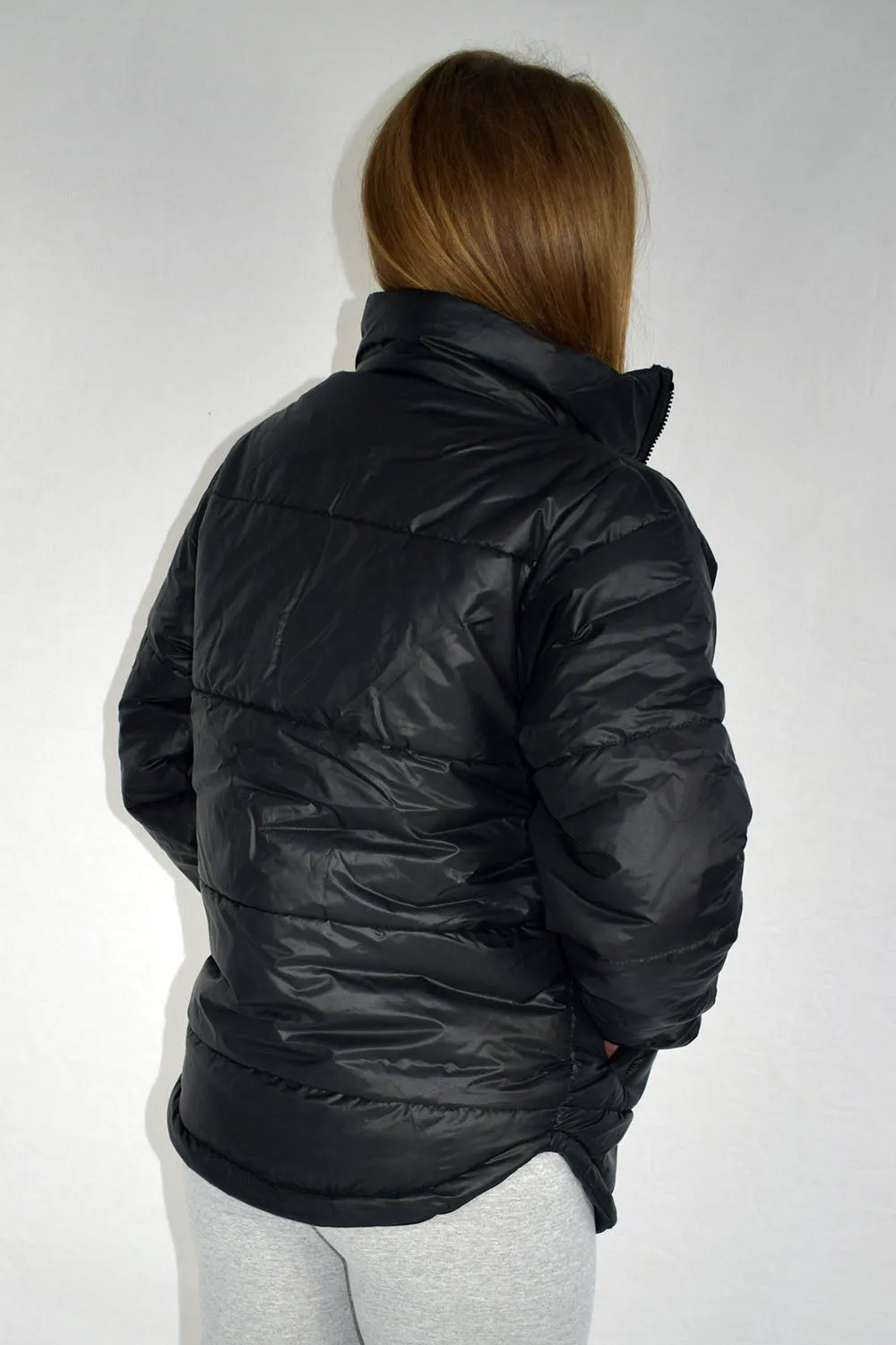 Womens Zipper Puffer Coat for Winter