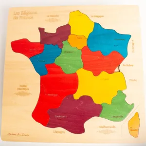 Wooden Jigsaw Puzzle Map of France