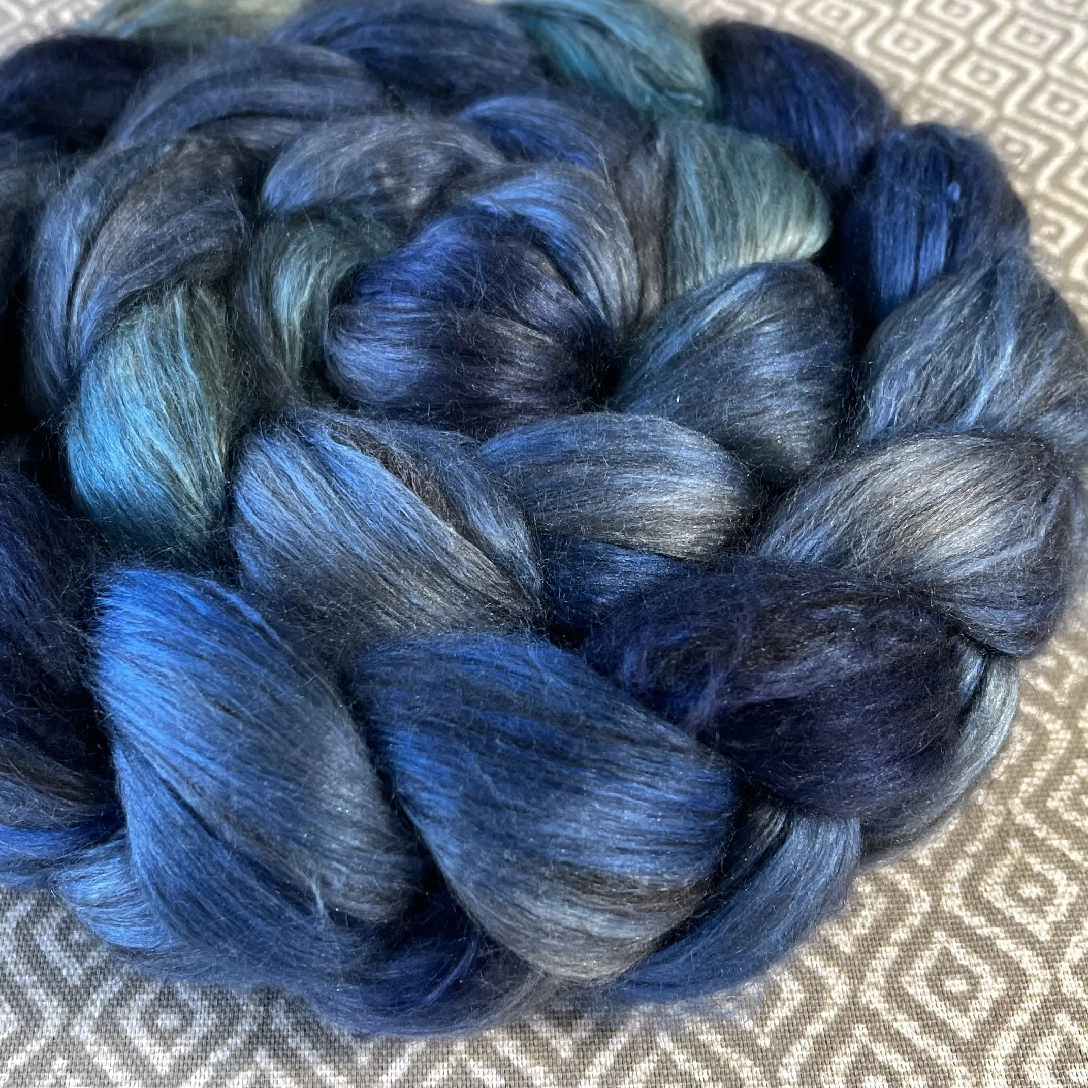 Yak Silk Roving - Sapphire