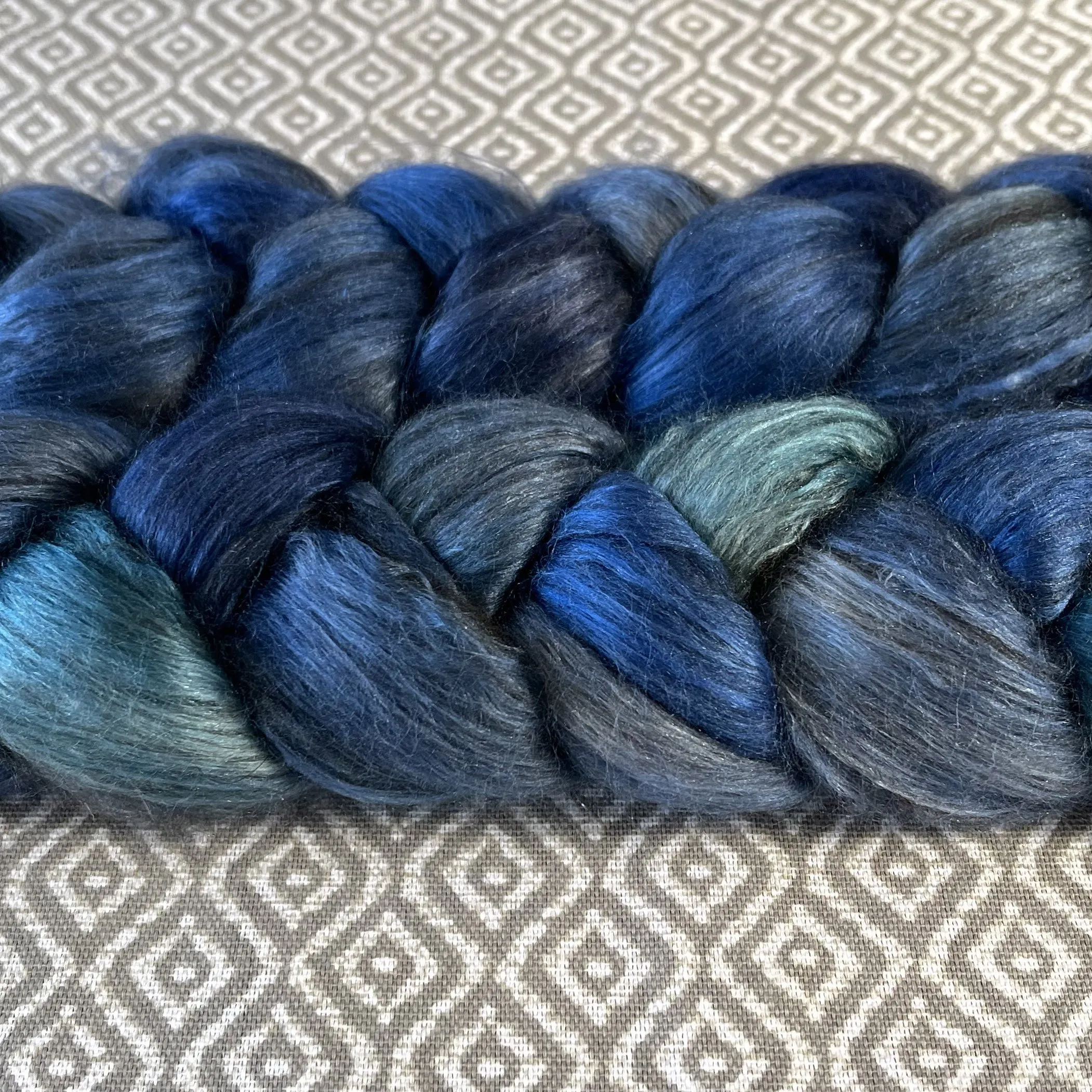 Yak Silk Roving - Sapphire