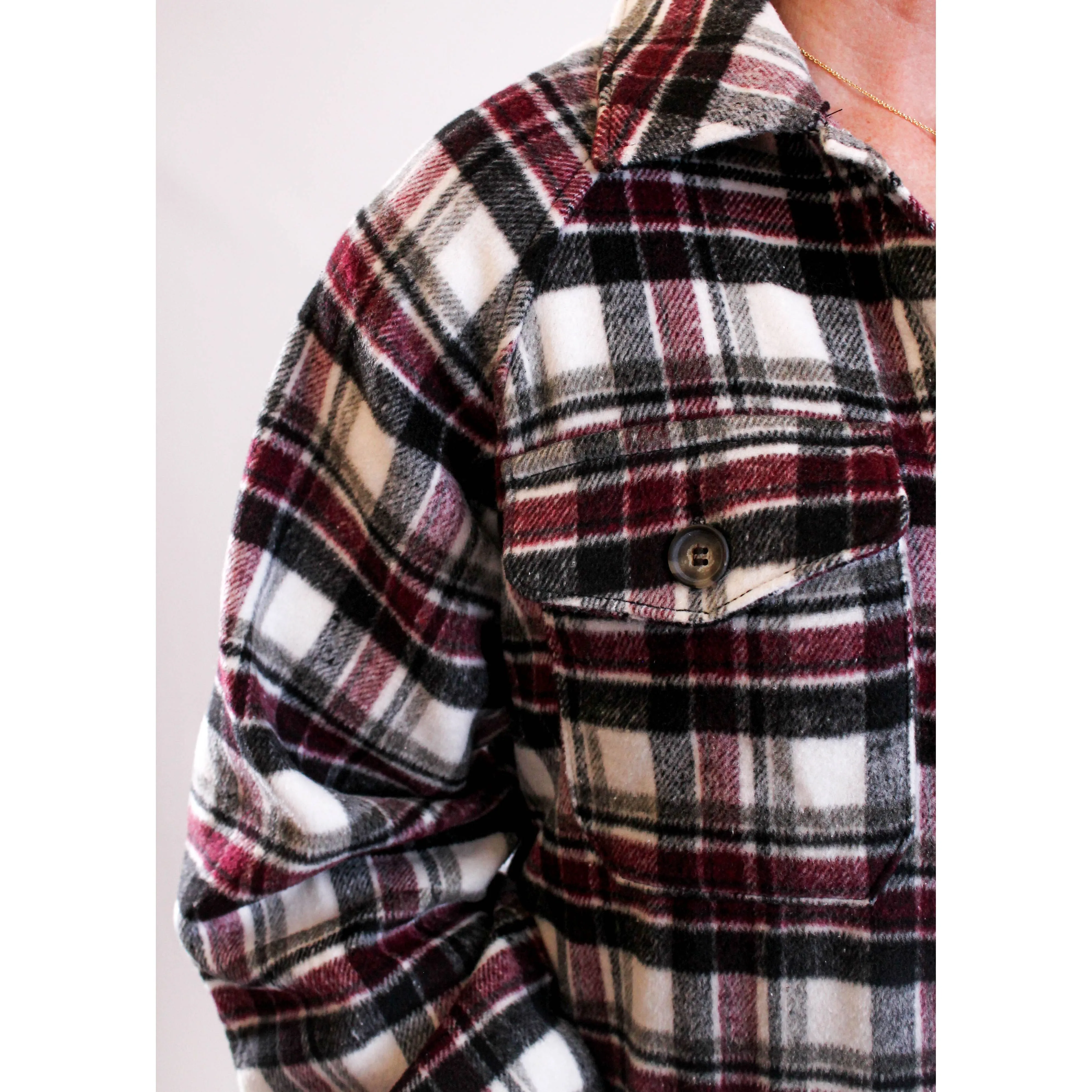 YMI Short Plaid Shacket