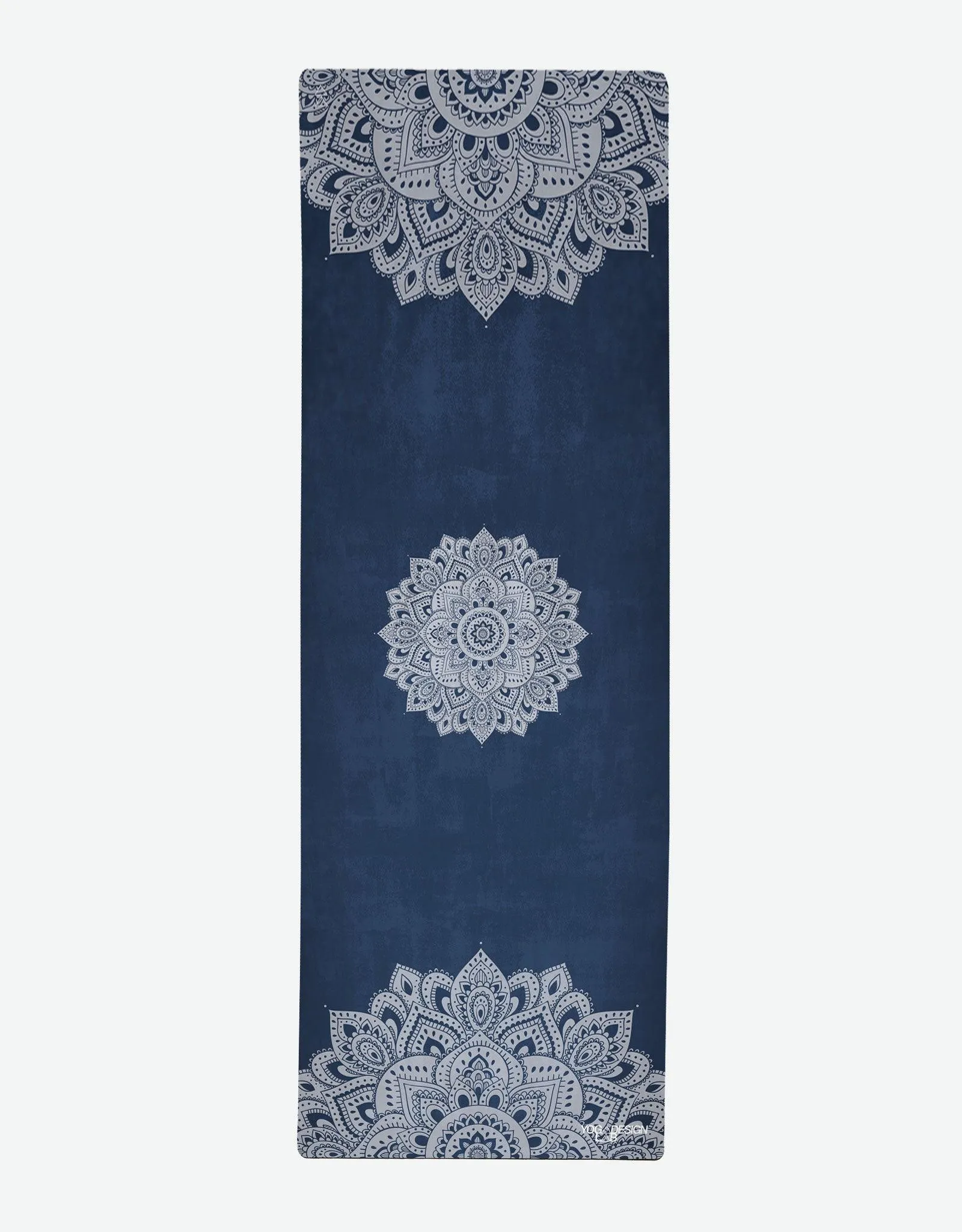 Yoga Design Lab - Combo Yoga Mat - Mandala Sapphire - 3.5mm - Best For Hot Practices