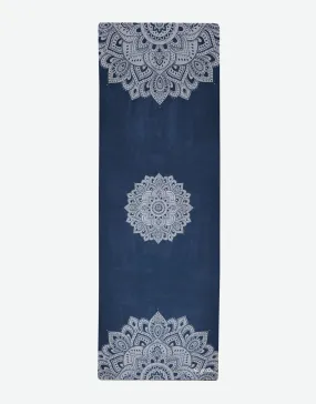 Yoga Design Lab - Combo Yoga Mat - Mandala Sapphire - 3.5mm - Best For Hot Practices