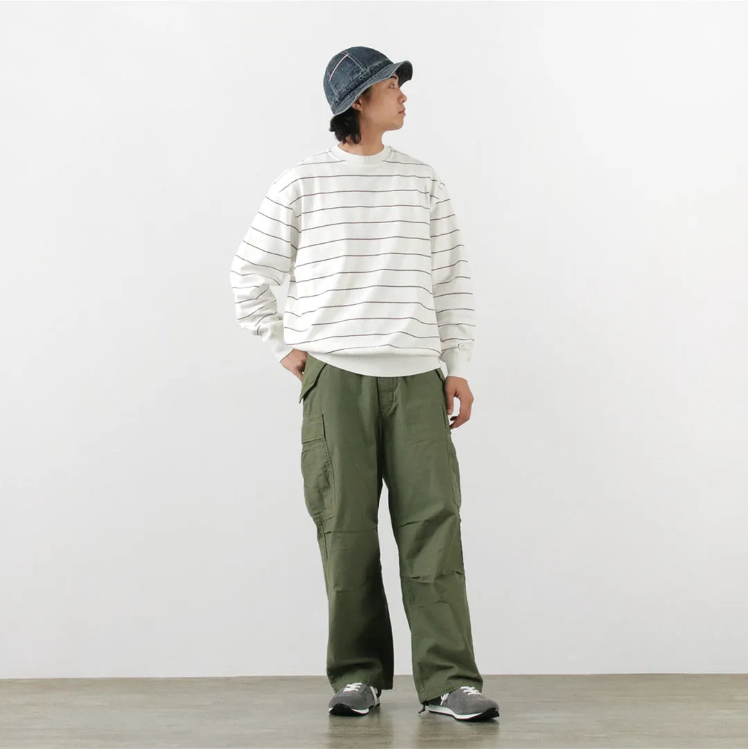 YONETOMI NEW BASIC / Wave Cotton Knit Pullover Striped