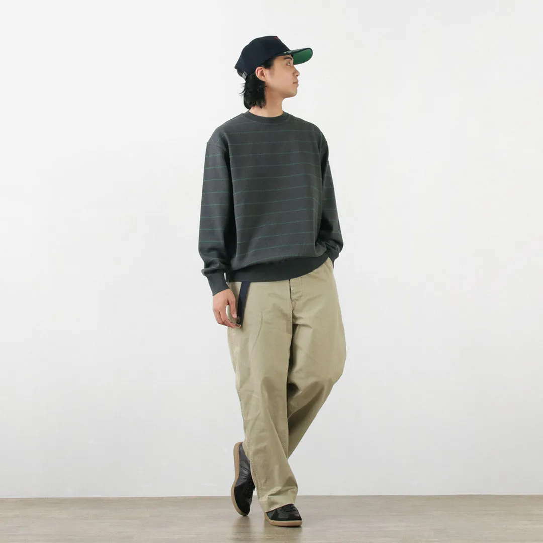 YONETOMI NEW BASIC / Wave Cotton Knit Pullover Striped