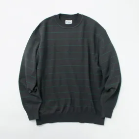 YONETOMI NEW BASIC / Wave Cotton Knit Pullover Striped