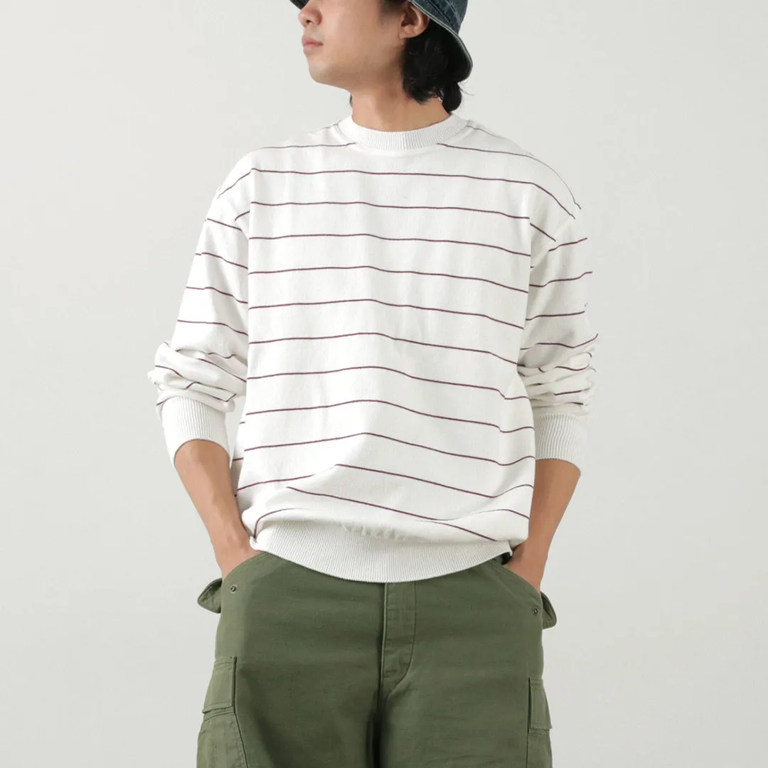 YONETOMI NEW BASIC / Wave Cotton Knit Pullover Striped