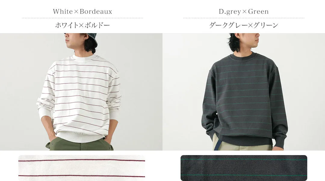 YONETOMI NEW BASIC / Wave Cotton Knit Pullover Striped