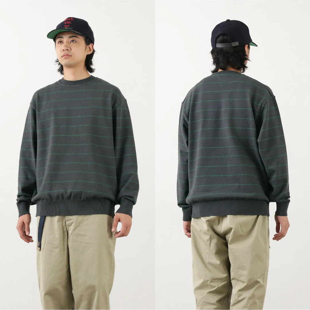 YONETOMI NEW BASIC / Wave Cotton Knit Pullover Striped