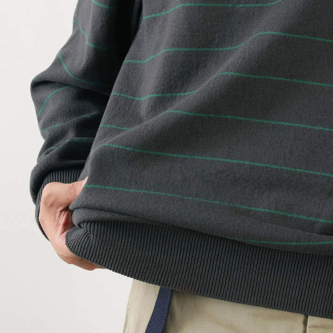 YONETOMI NEW BASIC / Wave Cotton Knit Pullover Striped