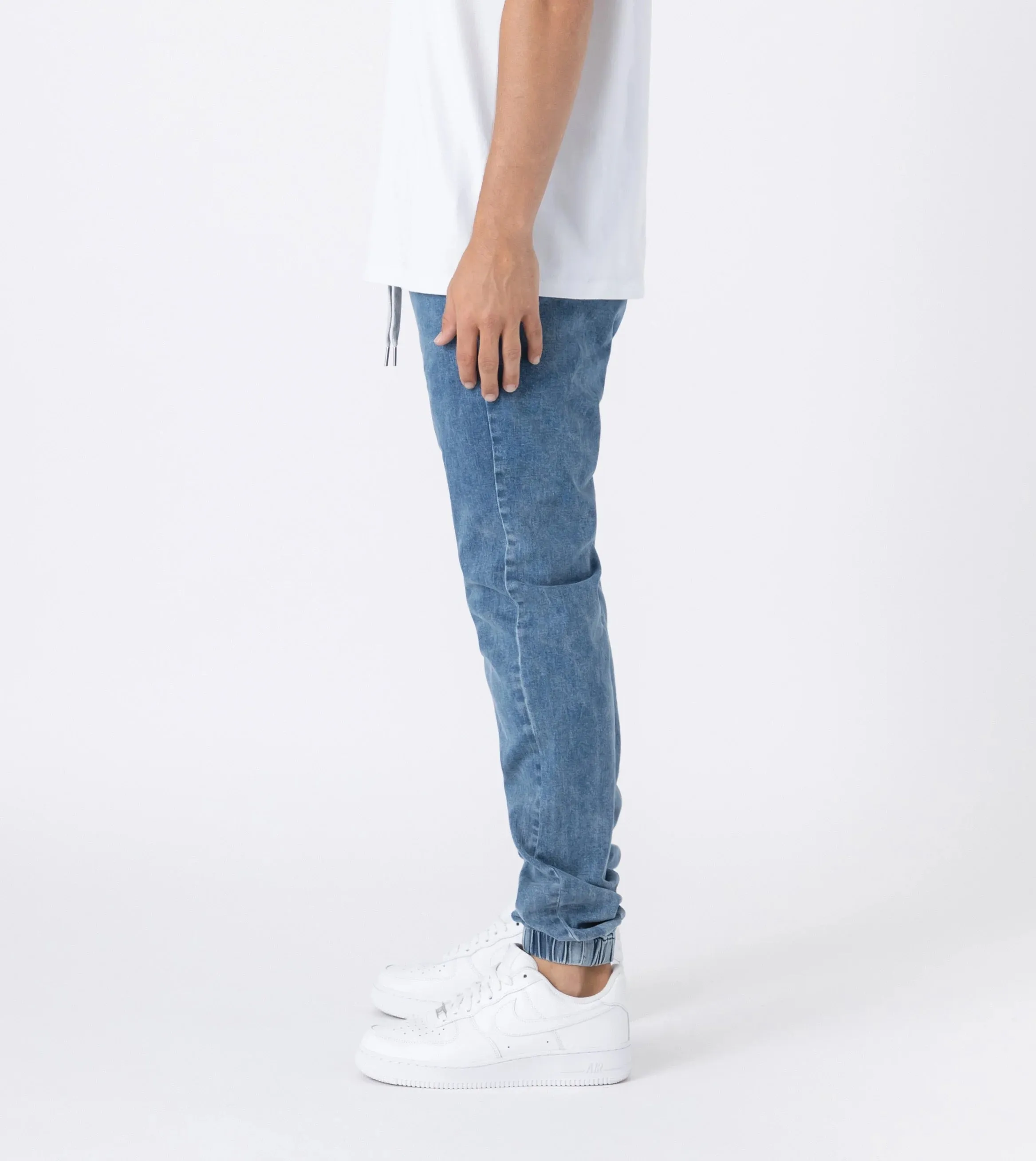 Zanerobe Sureshot Mid Rise Denim Jogger Essential Blue 707-NR