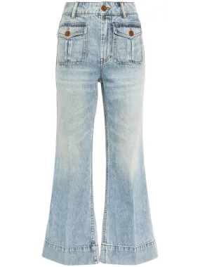 ZIMMERMANN FLARED CROPPED JEANS